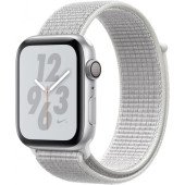 Apple Watch Nike+ Series 4 GPS + LTE 44mm Silver Alum. w. Summit White Nike Sport l. Silver Alum. (MTXA2)