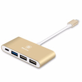 Перехідник USB HUB Baseus Sharp seriesTape-C to HDMI+HUB Adapter (gold)