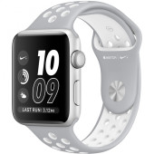 Apple Watch Nike+ 42mm Silver Aluminum Case with Silver/White Nike Sport Band (MNNT2)