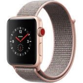 Apple Watch Series 3 GPS + Cellular 42mm Gold Aluminum w. Pink Sand Sport L. (MQK72)