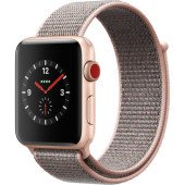 Apple Watch Series 3 GPS + Cellular 42mm Gold Aluminum w. Pink Sand Sport L. (MQK72)