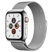 Apple Watch Series 5 LTE 44mm Steel w. Steel Milanese Loop - Steel (MWW32, MWWG2)