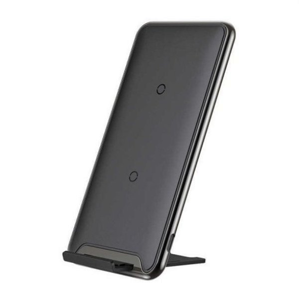Безпроводное зарядное устройство Baseus Thre-coil Desktop Holder (Black) - фото Безпроводное зарядное устройство Baseus Thre-coil Desktop Holder (Black)