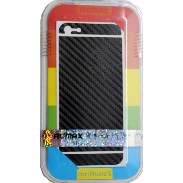 Защитная Пленка для iPhone 5/5S REMAX CARBON (Черный) - фото Защитная Пленка для iPhone 5/5S REMAX CARBON (Черный)