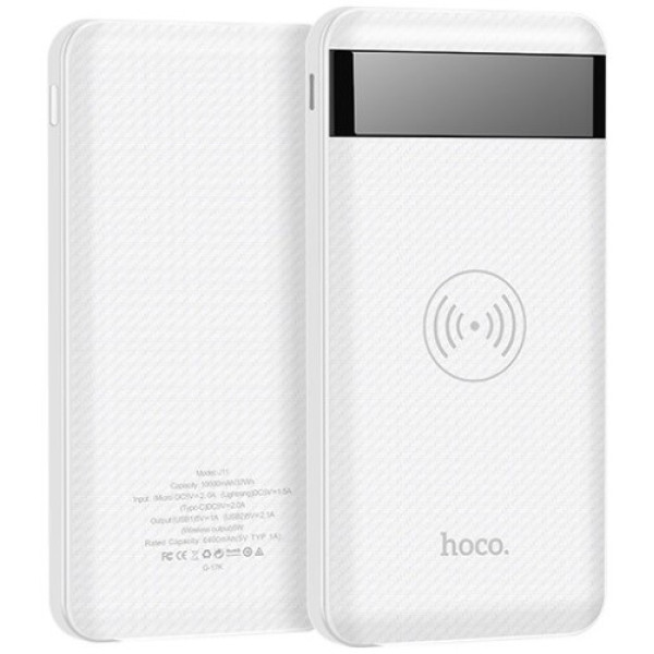 Портативное зарядное устройство Hoco J11 + iQ (10000mAh) (White) - фото Портативное зарядное устройство Hoco J11 + iQ (10000mAh) (White)