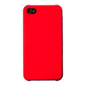 Чохол Накладка для iPhone 4/4S MOBILE CASE (Червоний) (пластик)