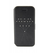 Чехол Книжка для iPhone 5/5S AVA DIAMOND (Белый) (кожа)