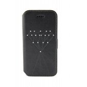Чехол Книжка для iPhone 5/5S AVA DIAMOND (Белый) (кожа)