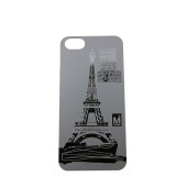 Чехол Накладка для iPhone 5/5S MIGG (серебристый) (пластик)