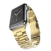 Ремінець-браслет для Apple watch 38mm/40mm Metal Steel Old 3-Bead (Gold)