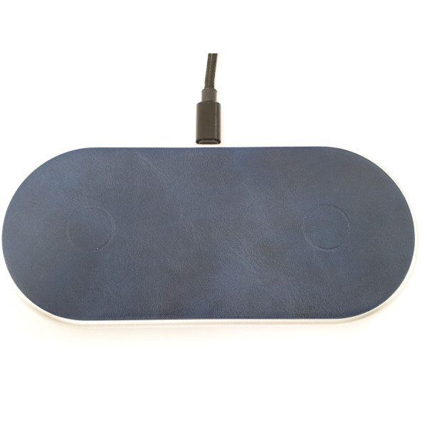 Бездротова зарядка Dual Wireless Charger Q21 /blue/