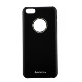 Чехол Накладка для iPhone 5C RGBMIX GENUINE (Черный) (Пластик)
