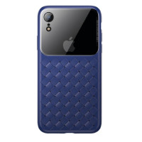 Чехол накладка iPhone Xr  Baseus Weaving Case (blue)