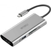 Перехідник WiWU Apollo HUB Type-C 7-in-1 A731 HP (Gray)