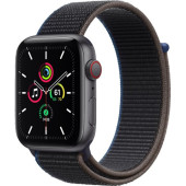 Apple Watch SE GPS + Cellular 44mm Space Gray Aluminum Case with Black Sport L. (MYEU2, MYF12)