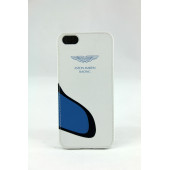Чехол Накладка для iPhone 5/5S ASTON MARTIN SMART APPL BACK22(белый) (Кожа)