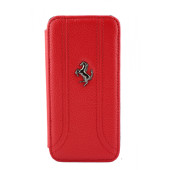 Чехол Книжка для iPhone 5/5S FERRARI California CG (красный) (кожа)