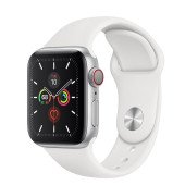 Apple Watch Series 5 LTE 44mm Silver Aluminum w. White b.- Silver Aluminum (MWWN2, MWX12)