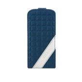 Чехол Флип для iPhone 5/5S DICASE (Синий) (Кожа)