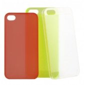 Чехол Накладка для iPhone 4/4S Ultra Slim Case (Красный) (Пластик)