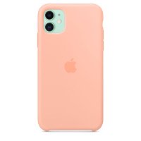 Чохол Накладка для iPhone 11 Apple Silicon Case (Grapefruit) (Полиулетан)