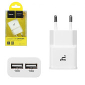 Сетевое зарядное устройство Hoco 2USB UH202 Smart (white)