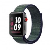Apple Watch Nike+ Series 3 GPS + Cellular 42mm Space Gray Aluminum with Mig Fog Sport Loop (MQLH2)