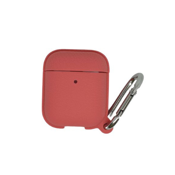 Чехол для AirPods 2 Hang Case Leather Silicone (camellia)