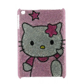 Чехол Накладка для iPad mini  CRYSTALS HOLLO KITTY (цветной) (пластик)