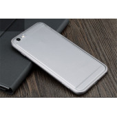 Чехол Накладка для iPhone 6 ROCK KANI Case (Серебристый) (Силикон + Алюминий)
