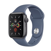 Apple Watch Series 5 GPS 40mm Silver Aluminum with Alaskan Blue Sport Band (MWPT2)