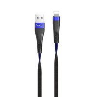 Кабель  Lightning Hoco U39 Slender 1.2m (black/blue)