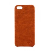 Чехол Накладка для iPhone 5/5S Bird Cage (Коричневый) (Кожа)