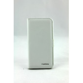 Чехол Книжка для iPhone 5/5S NUOKU (белый) (кожа)