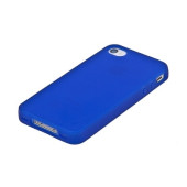 Чохол Накладка для iPhone 4/4S Cococ Case Twin-line (Синій) (Полиулетан)