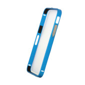 Бампер для iPhone 5/5S CROSS CASE 0.7mm (Синий) (Метал)