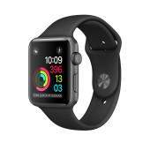 Apple Watch Series 2 42mm Space Gray Aluminum Case with Black Sport Band (MP062)