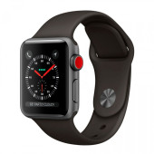 Apple Watch Series 3 GPS + Cellular 38mm Space Gray Aluminum w. Gray Sport B. (MR2W2)