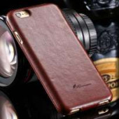 Чохол Накладка для iPhone 6 X-FASHION STYLE(Коричневий) (Прессованая шкіра)