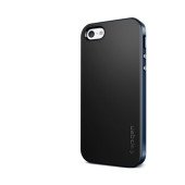 Чехол Накладка для iPhone 5C SGP Neo Hybrid EX W(Черный) (Пластик)