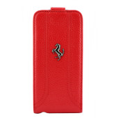 Чохол Фліп для iPhone 5/5S FERRARI California CG (червоний) (шкіра)
