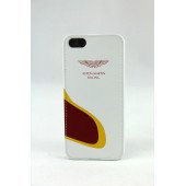 Чехол Накладка для iPhone 5/5S ASTON MARTIN SMART APPL BACK21(белый) (Кожа)