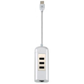 Перехідник Remax HUB Cati Series Type-C - 3USB 2,0 +RJ-45 (silver) UA-U4