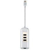 Перехідник Remax HUB Cati Series Type-C - 3USB 2,0 +RJ-45 (silver) UA-U4
