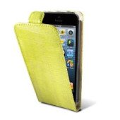 Чехол Флип для iPhone 5/5S Tammy B Leather Cace (салатовый) (кожа)
