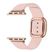 Ремінець для Apple Watch 38mm/40mm Modern Buckle Leather Gold (pink)