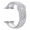 Ремешок-браслет для Apple Watch 38mm Silicone Nike Sport Band (Grey-White)