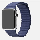 Apple Watch 42mm Stainless Steel Case with Bright Blue Leather Loop (MJ462)