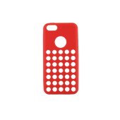 Чехол Накладка для iPhone 5C Creative Cace (красный) (силикон)