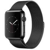 Apple Watch Series 2 42mm Space Black Stainless Steel Case with Space Black Milanese Loop Band (MNQ12)